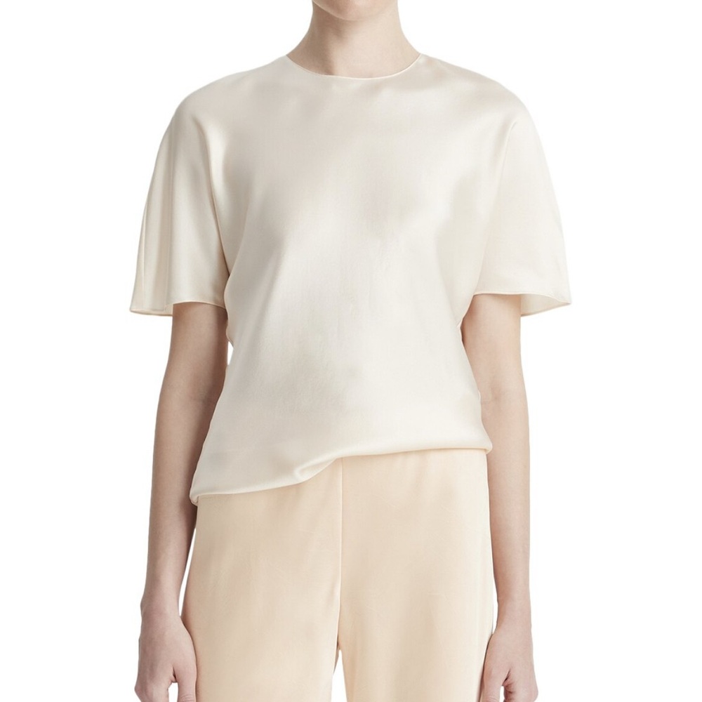 NWT Vince 100% silk Ivory shirt sized Medium